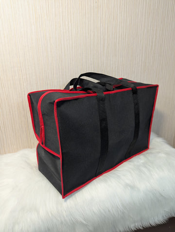 TRAVEL BAG MADE UP FUSING 110GSM - Black
