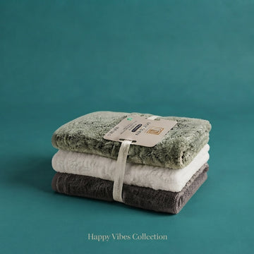 Premium 100% Cotton Face Towel 450 GSM Soft Absorbent Washcloth | 6 Pcs | Random Colour