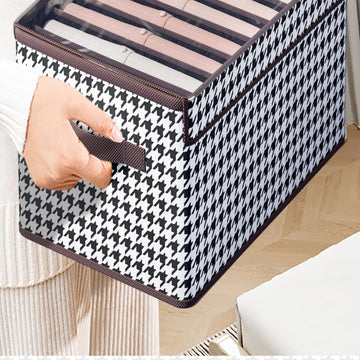 Clothes Storage Organizer Box Foldable Wardrobe Container Bin With Lid For Blankets Quilts Apparel And Closet Home Organization