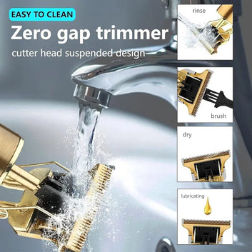 Metal Body T9 Trimmer VINTAGE T9 Dragon Style Metal Rechargeable Electric Hair Clipper Cutting Machine Professional Hair Barber Trimmer