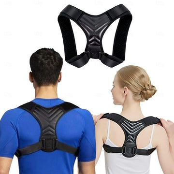 Adjustable Shoulder Back-Belt for Men & Women | Posture Support Brace Free Size